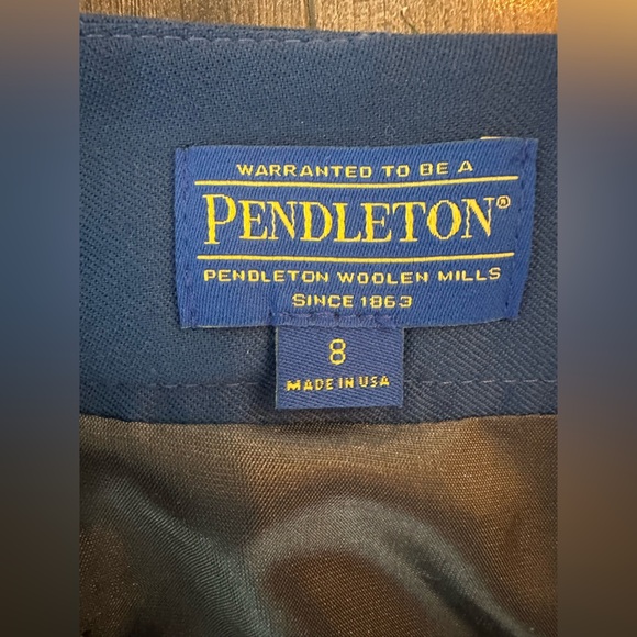 🔥Pendleton Wool Pencil Skirt Blue Size 8 – Classic Winter Workwear Staple🔥 - Picture 3 of 5